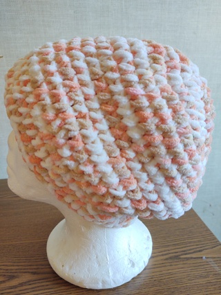 Hand Crocheted Chenille Slouch Hat 