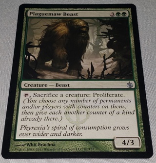 MTG ✨ Plaguemaw Beast - (U) 87/155 Mirrodin Besieged (MBS) ✨ Magic the Gathering (2011)