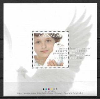 1999 Canada 1813i 55¢ Millenium: Peace MNH S/S
