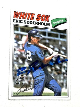 Autographed 1977 Topps #273 Eric Soderholm Chicago White Sox