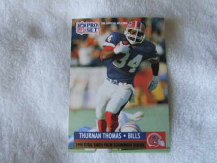 1991 Thurman Thomas Buffalo Bills Pro Set Leader Card #13 Hall of Famer