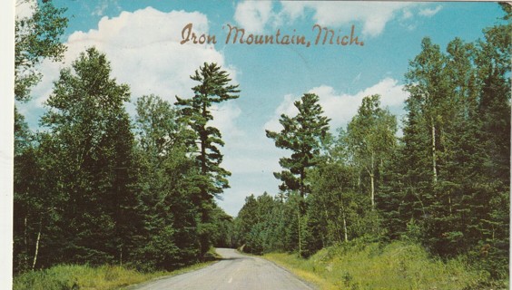 Vintage Used Postcard: d: 1953 Iron Mountain, MI