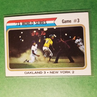 1974 - TOPPS BASEBALL CARD NO. 474 -  WORLD SERIES GAME #3 - NRMT+