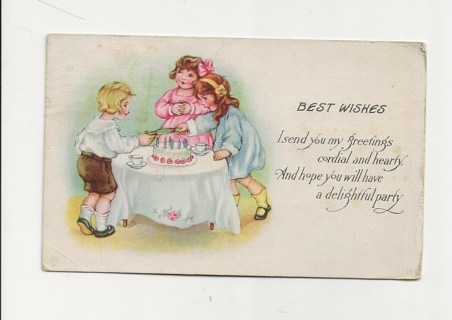 1919 Postcard "Best Wishes"