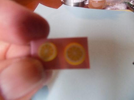 Lemon slices post earrings