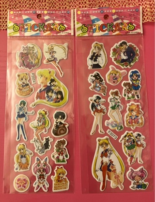 2Set Sailormoon Puffy Stickers w/Tuxedo mask(new)