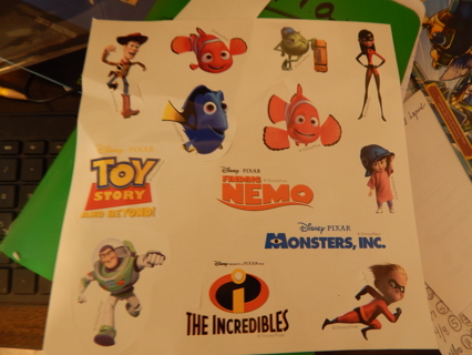 Amazing sheet of colorful "DISNEY FAMILY" decorative stickers