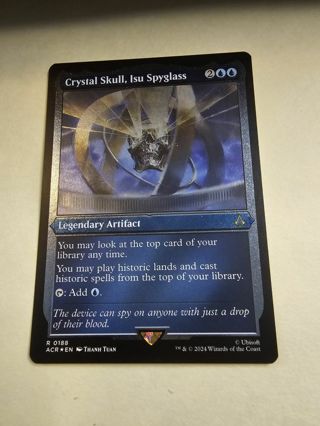 Magic the gathering mtg Crystal Skull Isu Spyglass etched foil rare card Assassins Creed