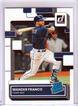 Wander Franco, 2022 Panini Donruss Rated Rookie Card #34, Tampa Bay Rays, (L2
