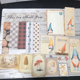 Scrapbook Paper Crafts mixed Lot inc. Gnomes Card Making, free mail