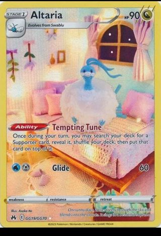 NM Secret Rare GG Altaria Crown Zenith Pokemon card TCG SWSH