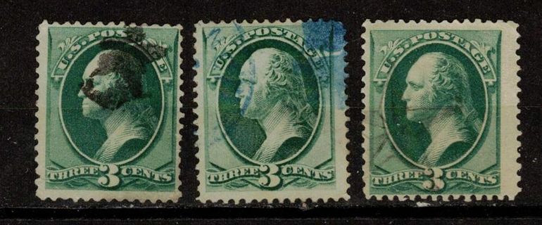 US 3-Cent Washington Stamps from 1870s