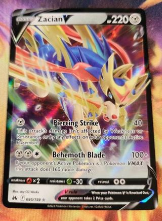 NM Ultra Rare Zacian V Pokemon card TCG SWSH