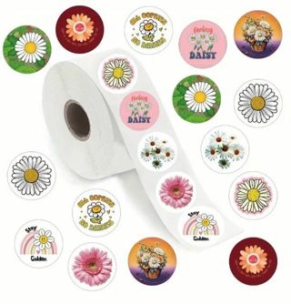 ➡️NEW⭕(10) 1" DAISY STICKERS!!⭕FLOWER (SET 2 of 2)