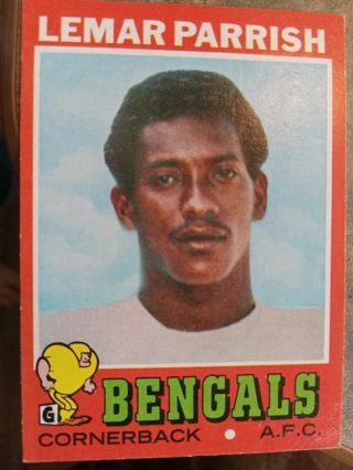 1971 T.C.G. LEMAR PARRISH CINCINNATI BENGALS FOOTBALL CARD # 233