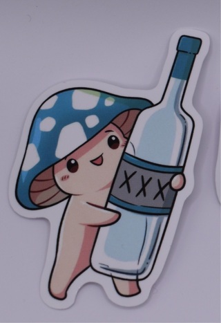 Cute Mushroom Sticker - Vodka