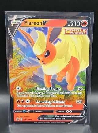 NM Ultra Rare Flareon V Pokemon card TCG