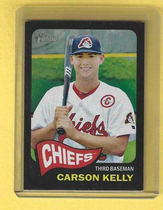 2014 Topps Heritage Carson Kelly Black Border Rookie #'d 94/105 Baseball Card