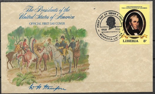 1982 Liberia Sc902 US Presidents: William H. Harrison FDC