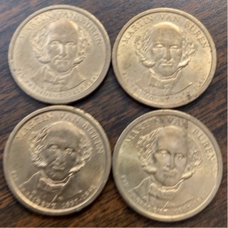 4 Martin van Buren dollars 