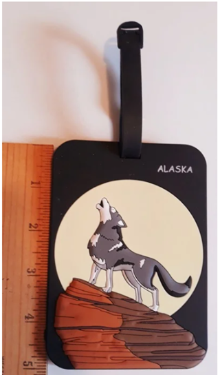 Wolf Luggage Tag