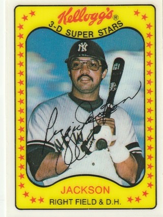 1981 KELLOGG'S 3-D REGGIE JACKSON #3 NEW YORKYANKEES