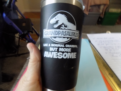 Grandpasaurus Insulated drinking cup 7 inch says Like a Normal Grandpa  but awesome