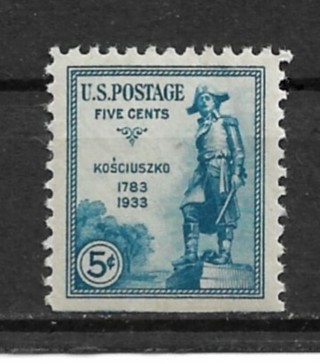 1933 Sc734 General Tadeusz Kosciuszko MNH