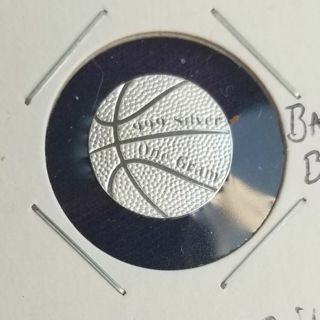 .999 one gram pure fine Silver Art round collectible ☆Basketball☆