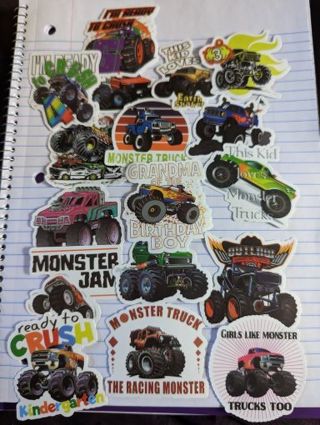 Monster truck stickers