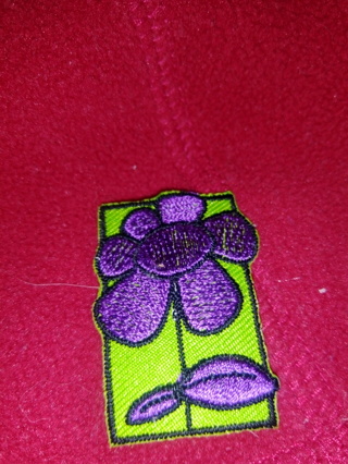 Purple Sew-On Daisy Patch