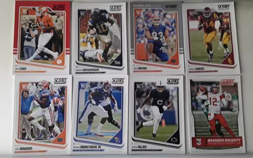 8 card Score NFL rookies lot inserts