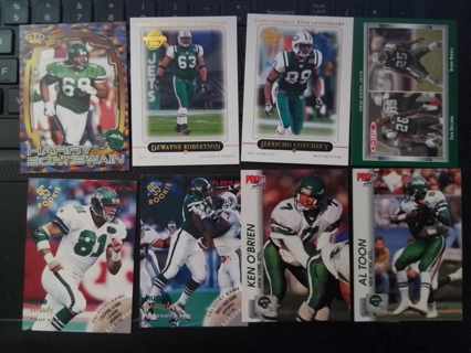 8 card New York Jets NFL lot