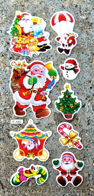 CHRISTMAS PUFFY VINYL STICKERS STYLE 3