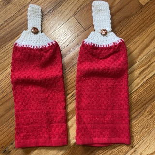 BN Crochet Pair of Kitchen Towels. #T10