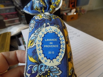 Blue and yellow material bag of lavedar potpourri for your dresser drawer