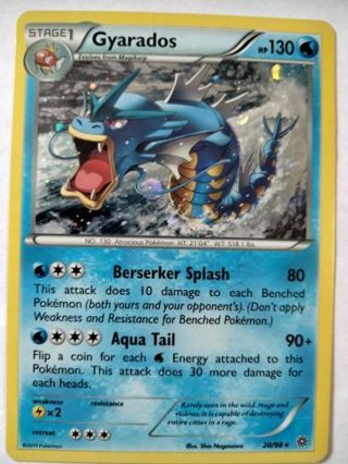 Gyarados 20/98 rare holo pokemon