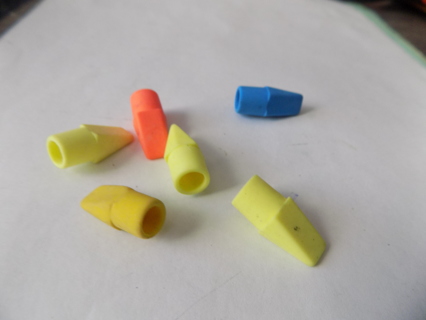 6 pencil top erasers