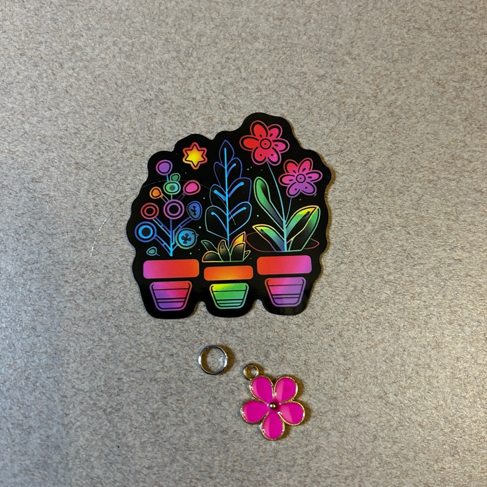 FREE: Flower Charm and sticker