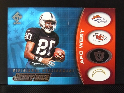 2002 Pacific Private Stock "Divisional Realignment" #23 Jerry Rice (Raiders)