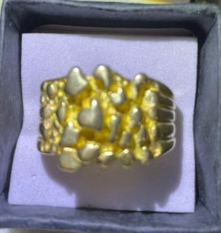 18k Gold Nugget Ring 