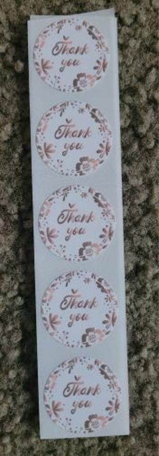 150 Thank You Stickers