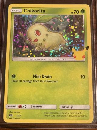 NM Holo McDonald's 25th anniversary Chilorita Pokemon card TCG