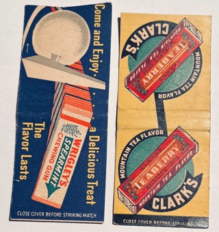 Pair of Nostalgic Vintage Matchbook Covers