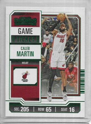 Caleb Martin 2023-24 Contenders Game Ticket Green #94