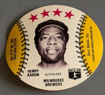 1976 Hank Aaron MSA disc