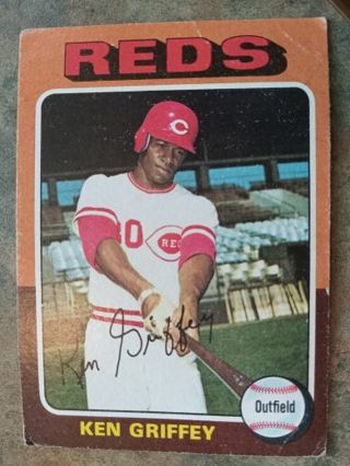 1975 TOPPS KEN GRIFFEY SR. CINCINNATI REDS BASEBALL CARD# 284