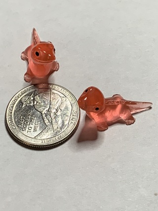 LIZARDS~#6~PINK~SET OF 2~GLOW IN THE DARK~FREE SHIPPING!