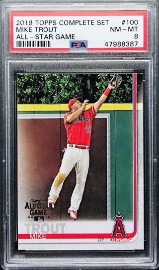 Mike Trout - 2019 Topps Factory Set All Star Game #100 - Los Angeles Angels PSA 8 [GD009]