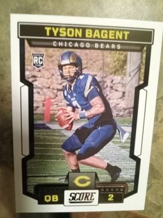 2023 SCORE ROOKIE TYSON BAGENT CHICAGO BEARS FOOTBALL CARD# 312